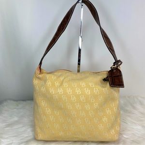 Dooney and Bourke Yellow Monogram Shoulder Bag
